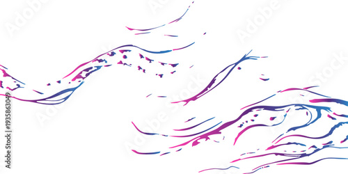 Vector abstract fluid art with elegant lines, swirls and a harmonious blend of colours, evoking a sense of motion and vitality.