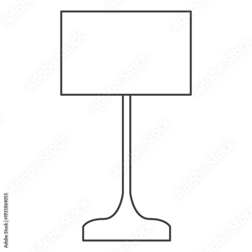 Rectangular lamp shade stroke