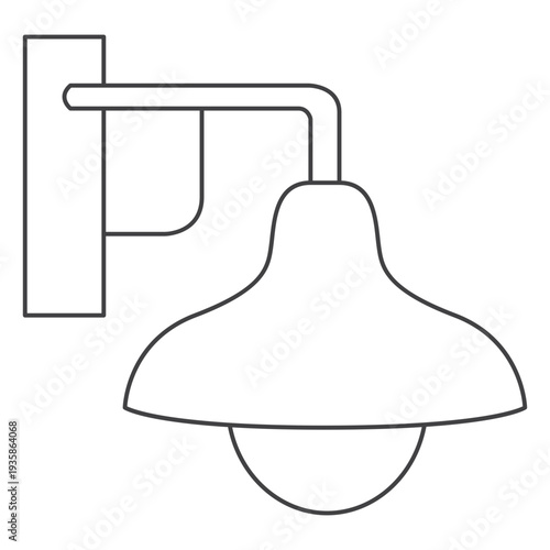 Sconce thin-line stroke
