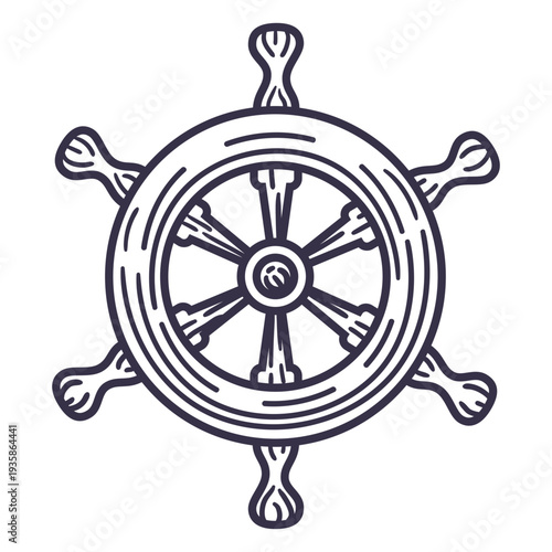 Ship detailed steering wheel stroke