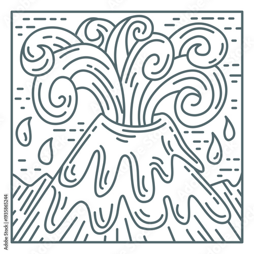 Volcano mountain eruption