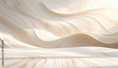Abstract flowing lines and waves in a soft, neutral color palette, creating a serene and elegant background.