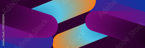 Abstract colorful shapes with smooth gradient blending