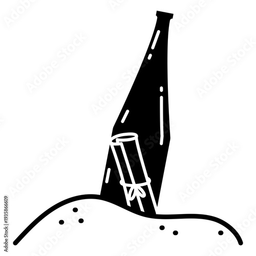 Bottle message sand cut out