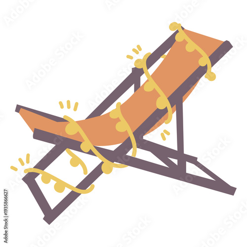 Christmas deckchair flat