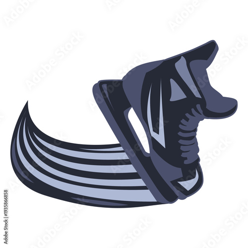 Photography Ice hockey skate moving semi flat