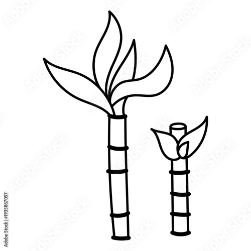 Tableau sur toile Bamboos stroke
