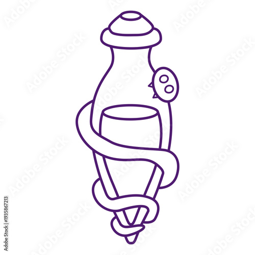 Magical potion and snake