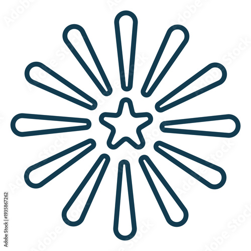 Simple star geometric stroke element