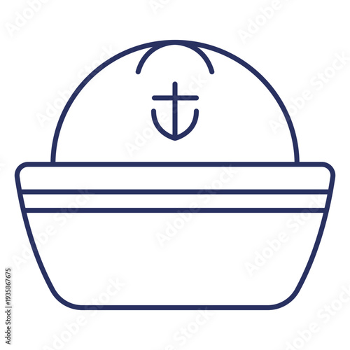 Ship's captain hat stroke