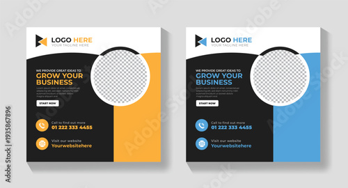 New Corporate Social Media Post Template for Business Marketing Promotion Professional Corporate Social Media Banner Design for


