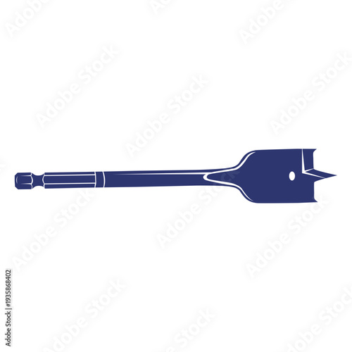 Blue drill bit tool design cut out