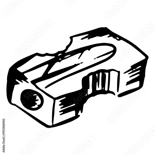 Pencil sharpener hand drawn