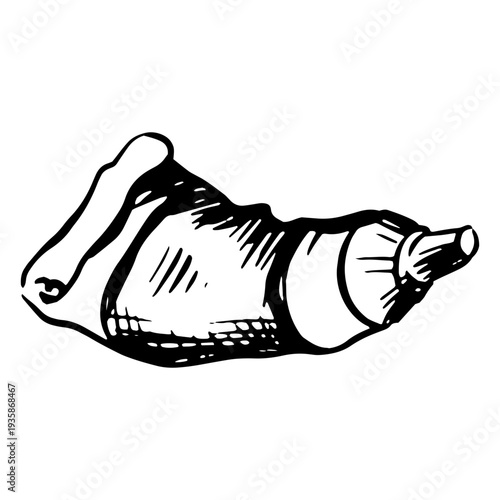 Paint sachet filled stroke