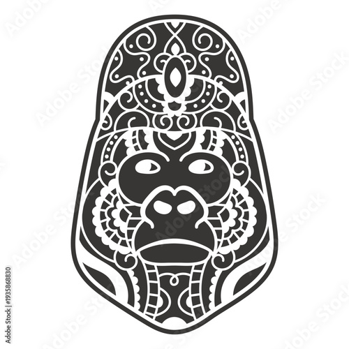 Gorila face cut out