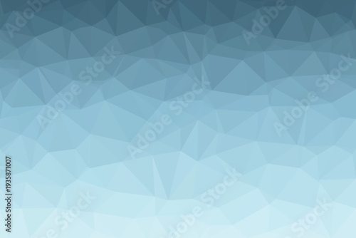 A sophisticated geometric pattern gradually shifts from a dark steel blue to a very pale sky blue shade