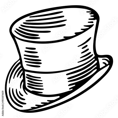 Vintage bowler hat stroke