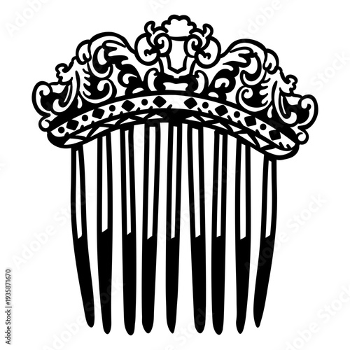 Lady comb filled stroke