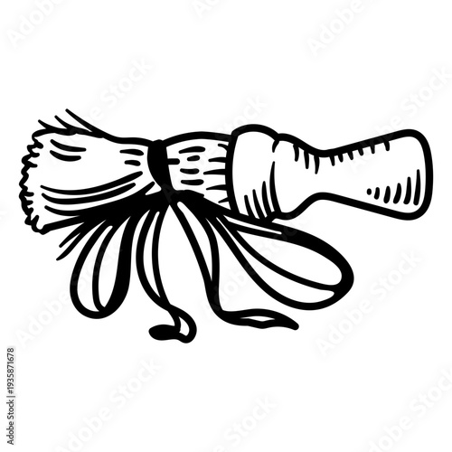 Shaving brush stroke