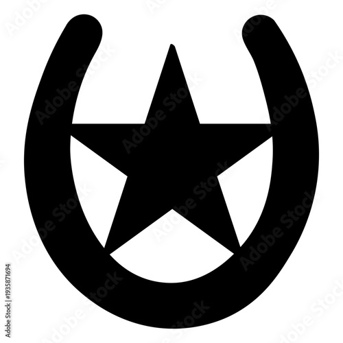Lucky horseshoe silhouette