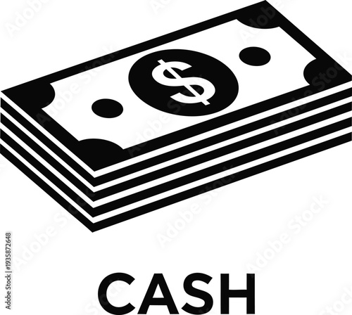 Stack of cash money bills