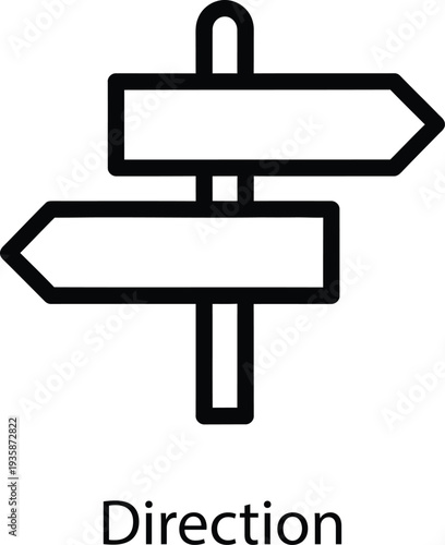 Directional signs pointing different ways on a post