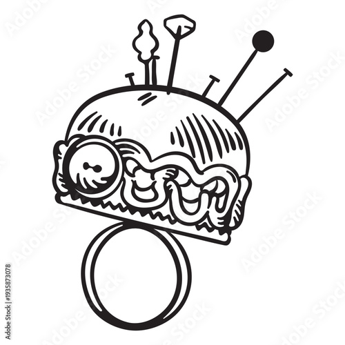 Needle pad filled stroke