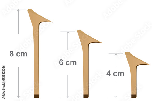High heel dimensions. vector illustration	
