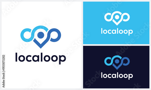 Infinity Infinite and Local Map logo design inspiration