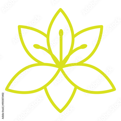 Yellow flower stroke