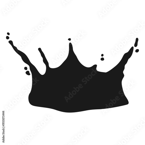Liquid splat silhouette