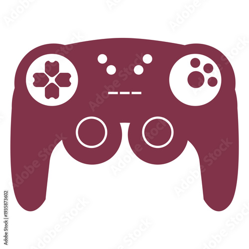 Classic gaming joystick filled stroke