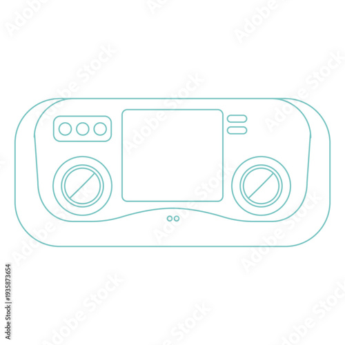 Square joystick with screen stroke