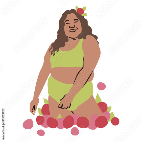 Plus size model flat