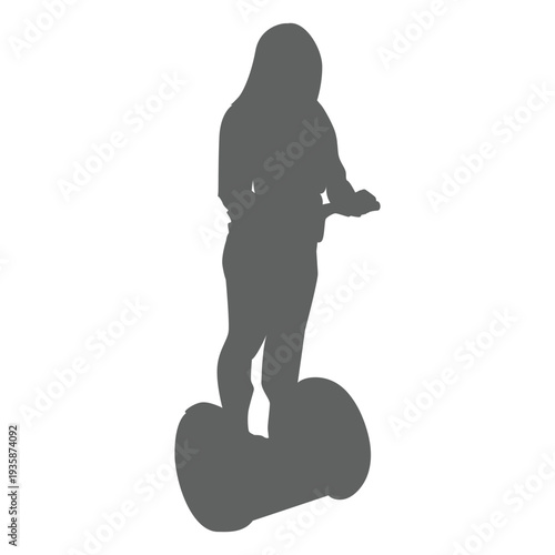 Girl in segway silhouette