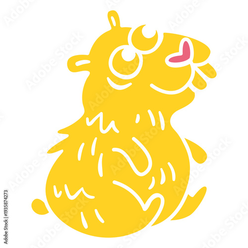 Sitting guinea pig cut out