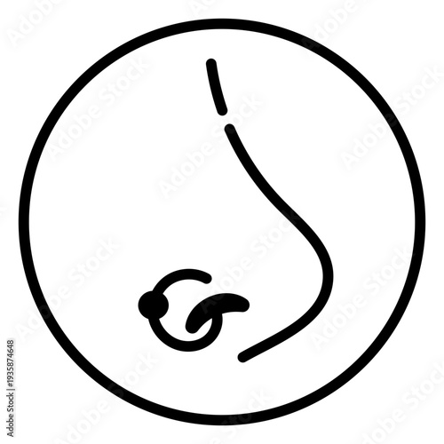 Nose piercing stroke