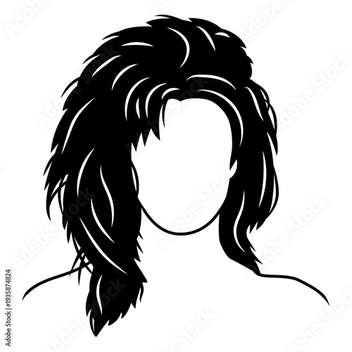 Layered hairstyle cut out