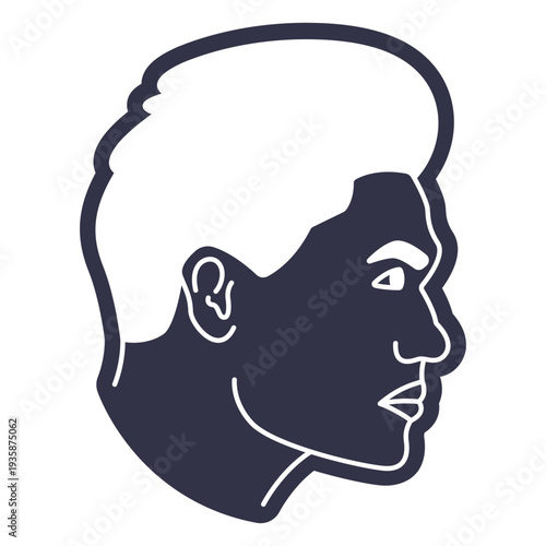 Men's hairstyle cut out