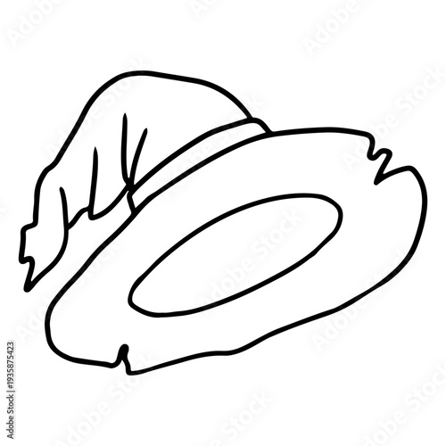 Old magic witch hat stroke