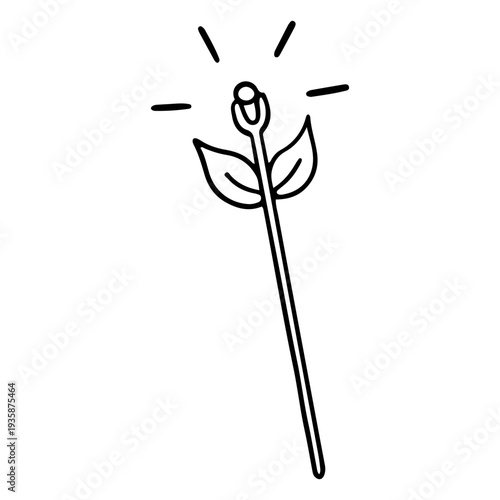 Magic leaves staf stroke