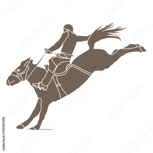 Cowboy on a horse cut out