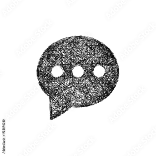 Sketch message icon design