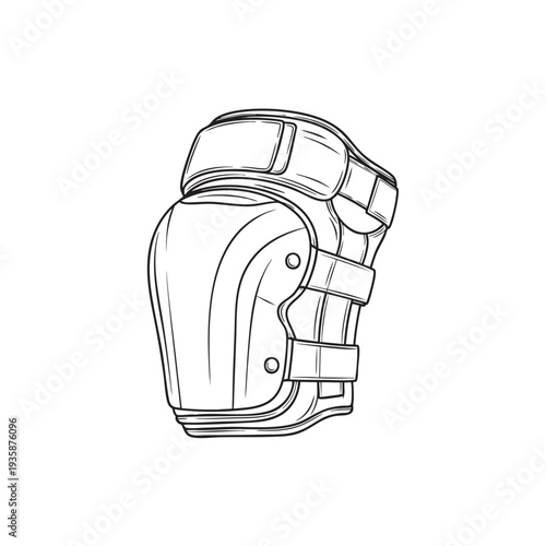 knee pad designed for protection on transparent background cut out isolated illustration on transparent background layout