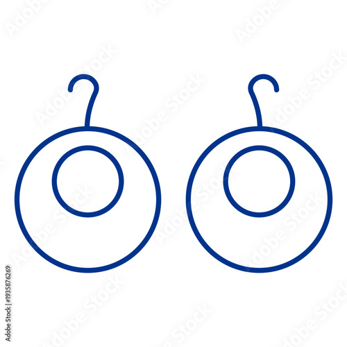 Pair of earrings stroke