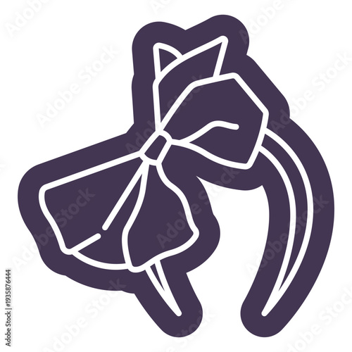 Bow headband cut out