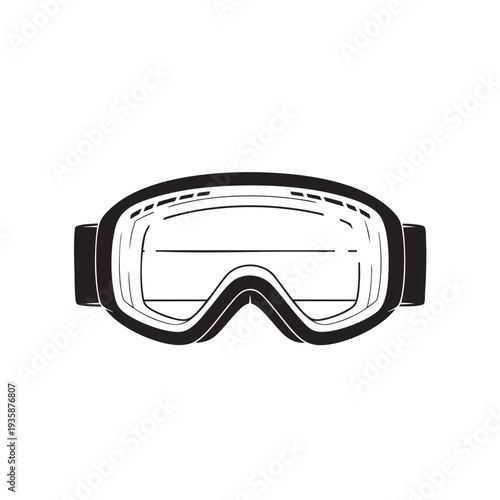 pair of goggles on transparent background cut out isolated illustration on transparent background layout