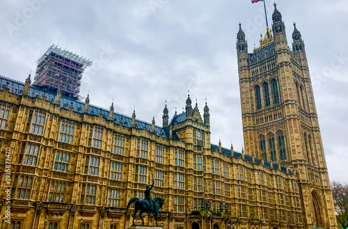 Palace of Westminster London - British Parliament Exterior View