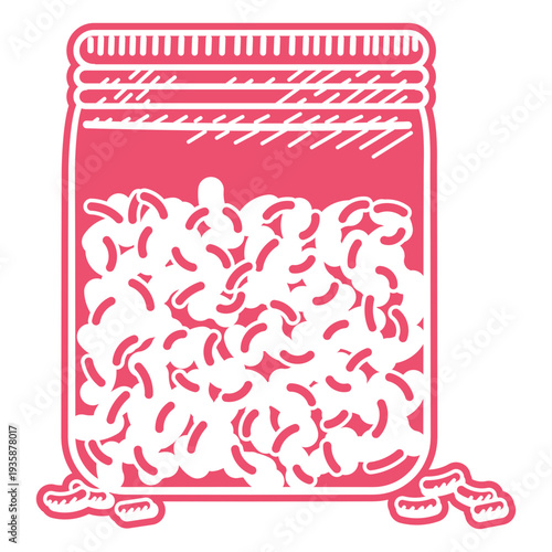 Pink sprinkle jar cut out