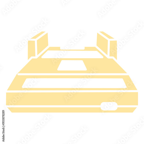 Retro videogame console cut out